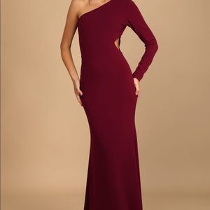 Lulus mermaid burgundy dress